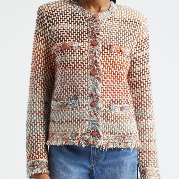 Veronica Beard Sariyah Ombré Knit Jacket Sz M